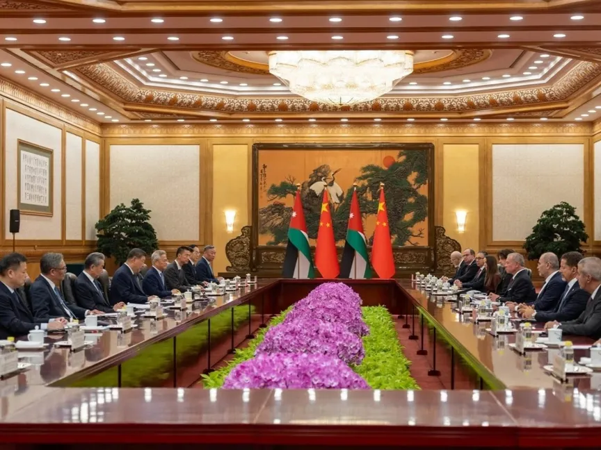 جانب من مباحثات ملك الأردن عبد الله الثاني والرئيس الصيني شي جين بينج في بكين. 24 أغسطس 2026 - وكالة الأنباء الأردنية