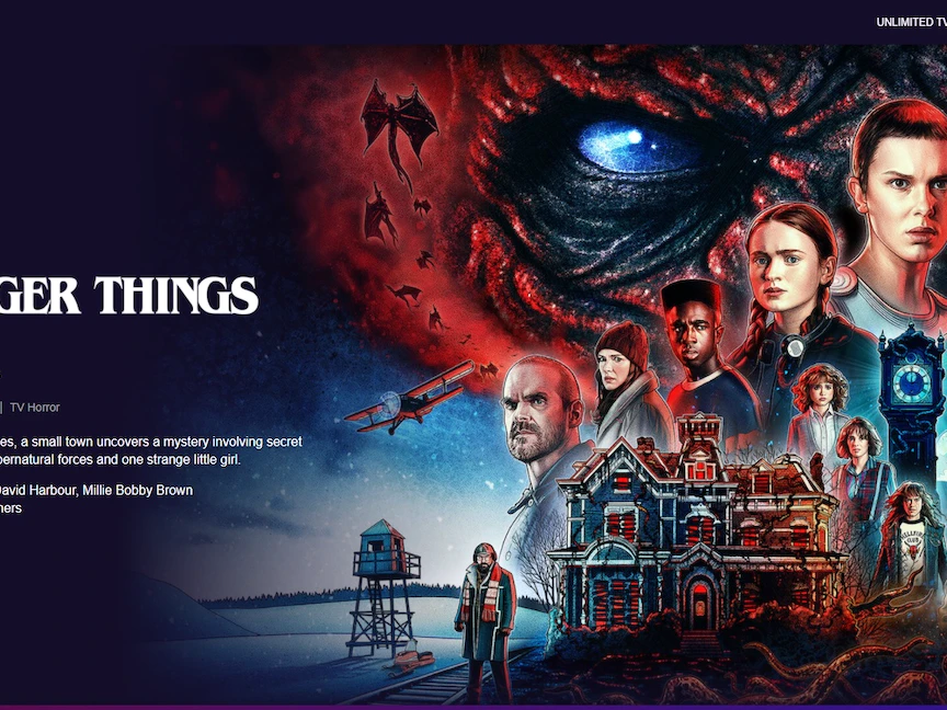 الملصق الترويجي لمسلسل "stringer things" (أمور غريبة) الذي تعرضه "نتفليكس" - netflix.com