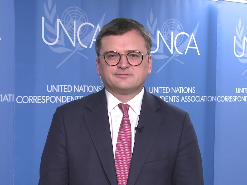 وزير الخارجية الأوكراني دمترو كوليبا خلال حديثه لـ"الشرق"- 24 فبراير 2023