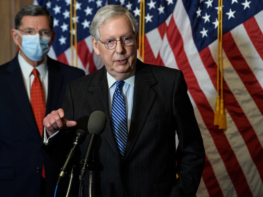 زعيم الجمهوريين بمجلس الشيوخ ميتش ماكونيل - REUTERS