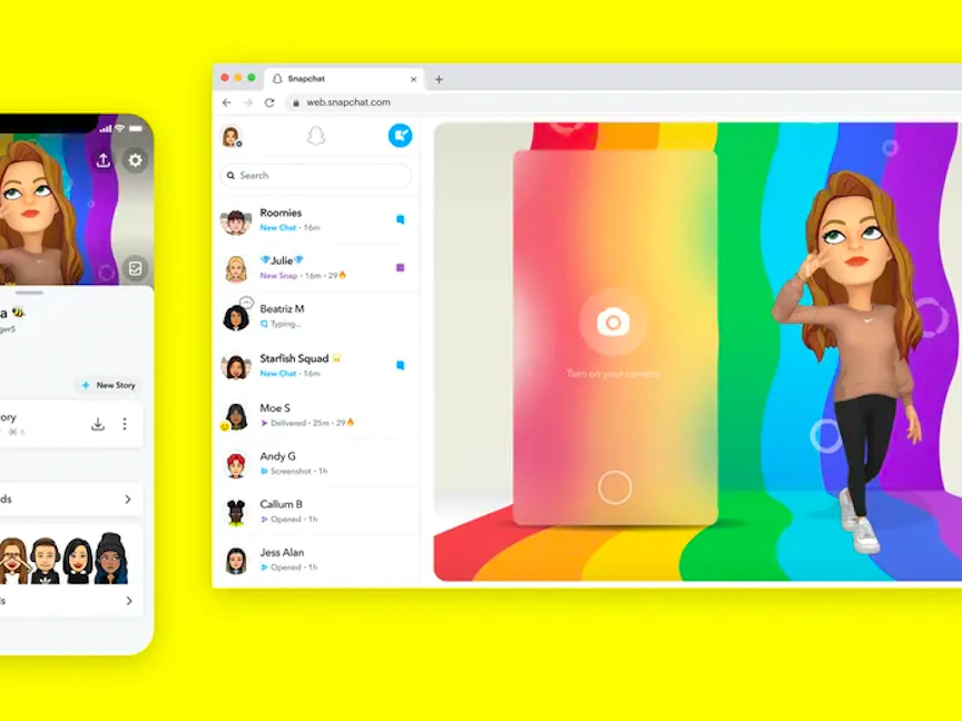 سناب شات يطلق خدماته عبر موقع للويب - snapchat