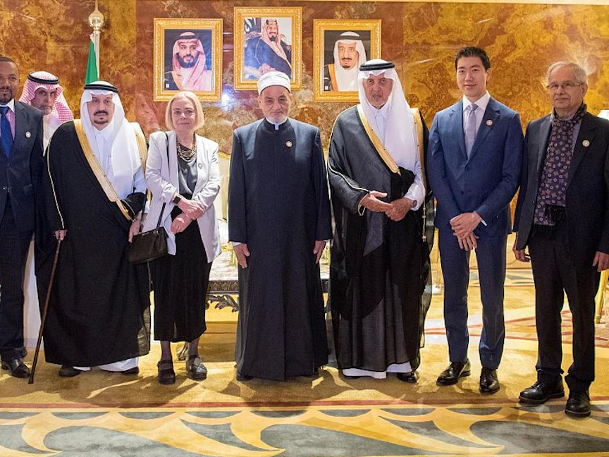 الأمير خالد الفيصل رئيس هيئة جائزة الملك فيصل العالمية، وأمير منطقة الرياض فيصل بن بندر والفائزون بالجائزة لعام 2022 - 29 مارس 2022 - spa/sa