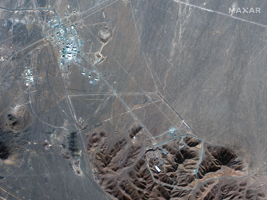 صورة بالأقمار الاصطناعية لمنشأة فوردو النووية في إيران. 8 يناير 2020 - AFP
