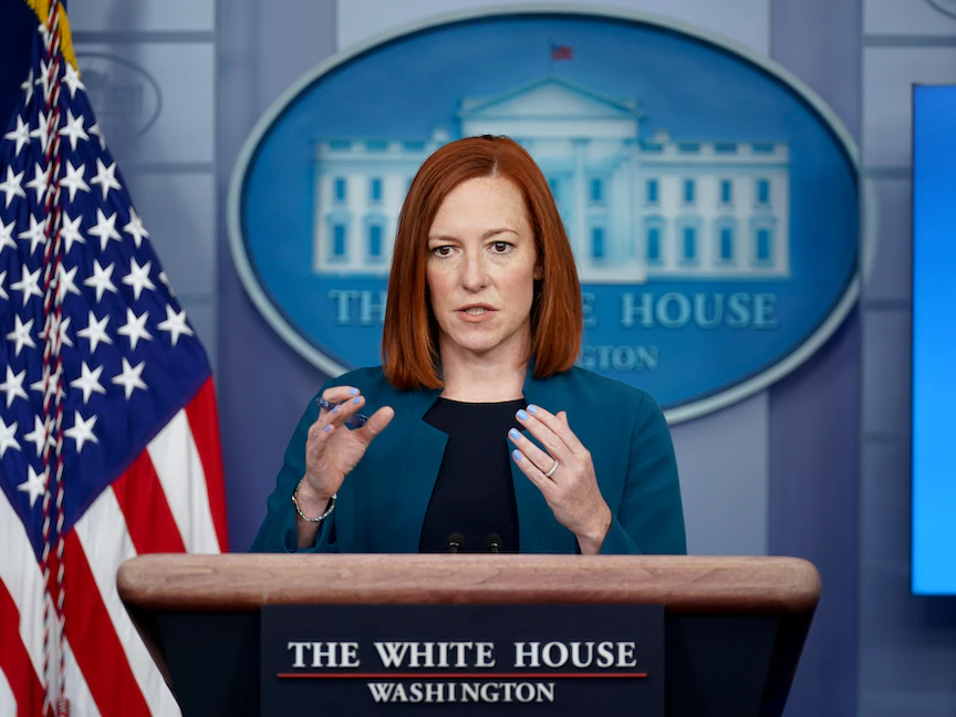 المتحدثة باسم البيت الأبيض جين ساكي - REUTERS