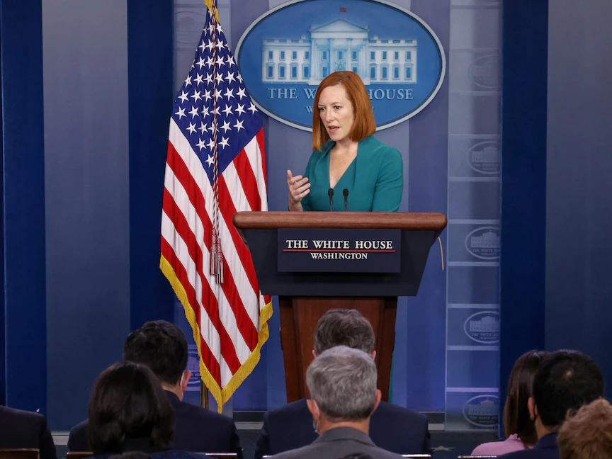 جين ساكي المتحدثة باسم البيت الأبيض - REUTERS