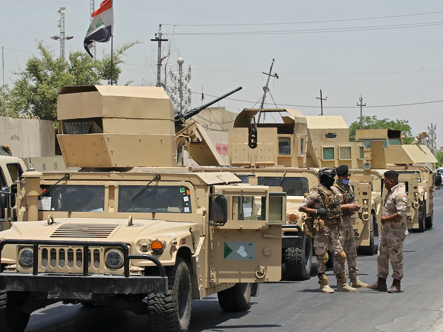 عربات الجيش العراقي في العاصمة بغداد - AFP