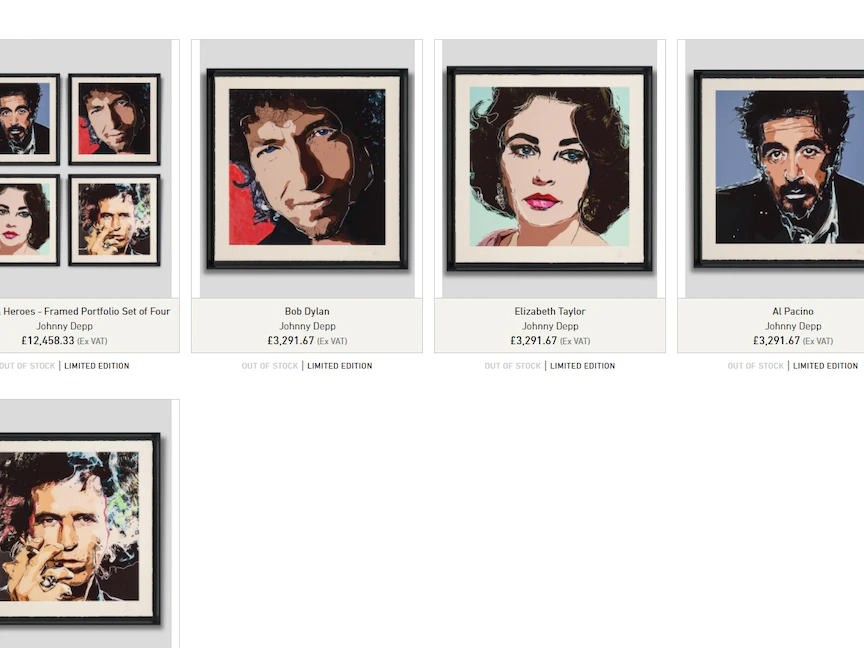 جانب من الرسوم التي نفذها جونب ديب وتعرضها دار "كاسل فاين أرت" على موقعها الالكتروني - castlefineart.com