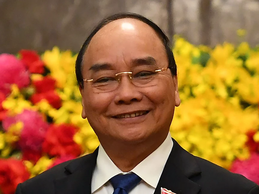 الرئيس الفيتنامي المستقيل نجوين شوان بالقصر الرئاسي في هانوي- 1 نوفمبر 2022 - AFP