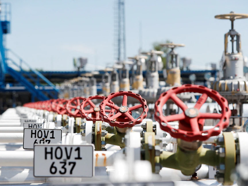 أحد مراكز توزيع الغاز في منطقة زسانا جنوبي المجر - 20 مايو 2022 - REUTERS