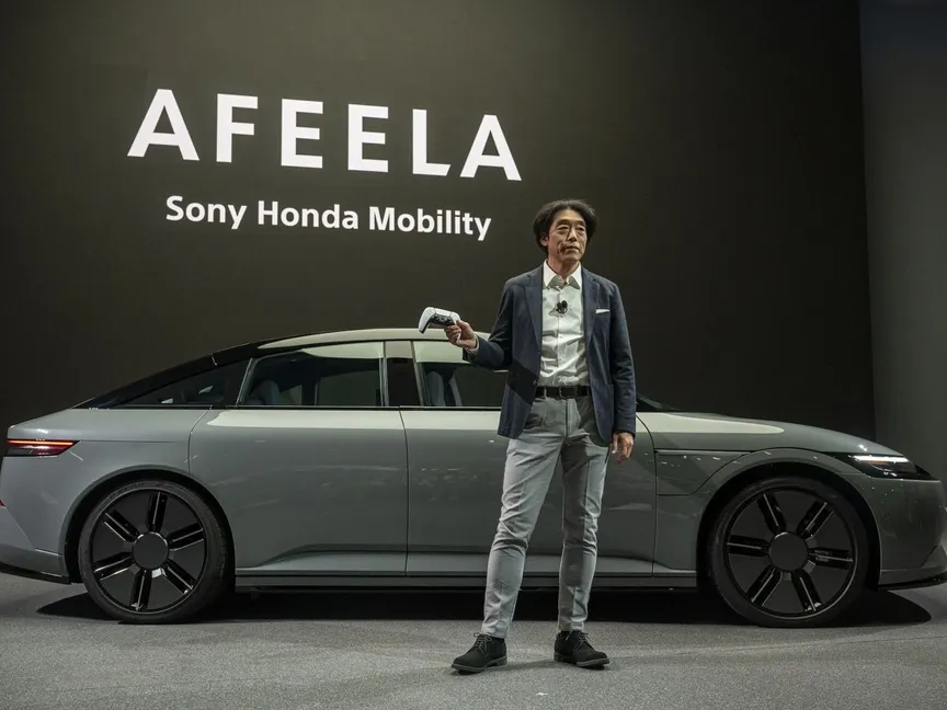 إيزموي كاوانيشي رئيس ومدير التشغيل بشركة "سوني هوندا موبيليتي" خلال الكشف عن تفاصيل جديدة حول نموذج سيارة سوني الكهربائية AFEELA خلال معرض CES 2024 لإلكترونيات المستهلكين - Bloomberg - Bloomberg