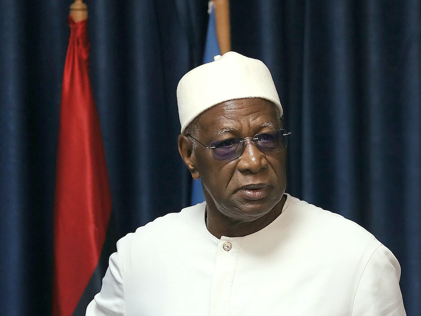 عبد الله باثيلي الممثل الخاص للأمم المتحدة في ليبيا خلال مؤتمر صحافي في طرابلس، ليبيا. 11 مارس 2023 - AFP