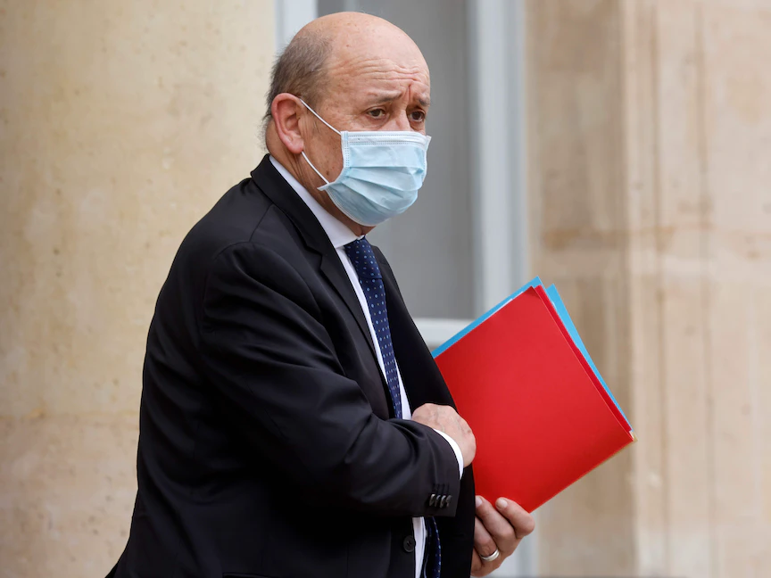 وزير الخارجية الفرنسي جان إيف لودريان، 3 فبراير 2021 - AFP