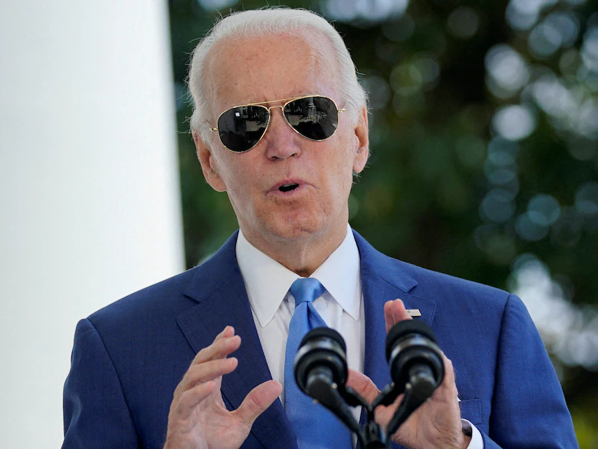 الرئيس الأميركي جو بايدن خلال كلمة في العاصمة واشنطن - REUTERS