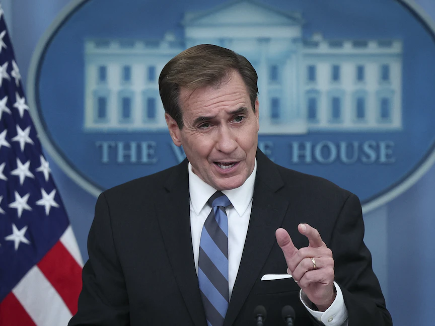 المتحدث باسم البيت الأبيض جون كيربي خلال إيجاز صحفي في البيت الأبيض، واشنطن 4 أغسطس 2022 - Getty Images via AFP