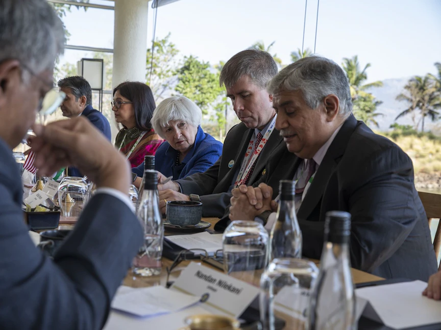 اجتماع وزراء المالية ومحافظي البنوك المركزية للدول الأعضاء بمجموعة العشرين في بنجالورو بالهند - 25 فبراير 2023 - Bloomberg