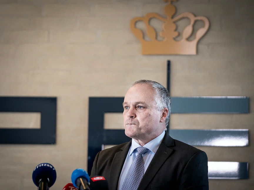 مؤتمر صحافي لجهازي الأمن الداخلي والاستخبارات الدنماركية في العاصمة كوبنهاجن - 12 ديسمبر 2021 - via REUTERS