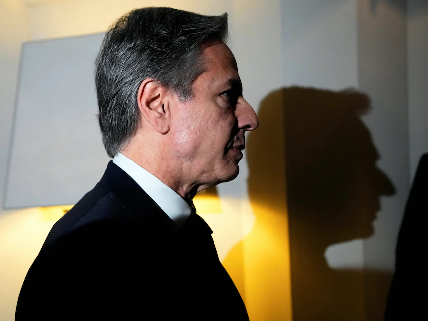 وزير الخارجية الأميركي أنتوني بلينكن على هامش مؤتمر ميونيخ. ألمانيا. 18 فبراير 2023 - REUTERS