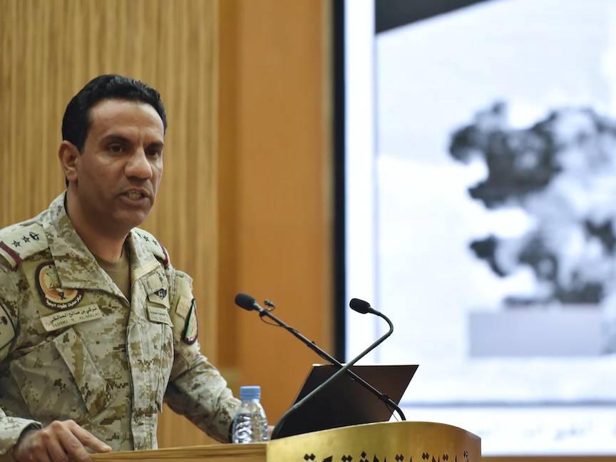 المتحدث باسم تحالف دعم الشرعية في اليمن العقيد تركي المالكي - AFP