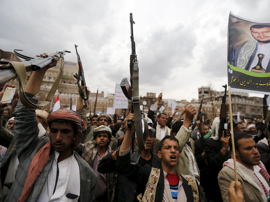 تجمع لعناصر من جماعة الحوثيين في صنعاء. (صورة أرشيفية) - REUTERS