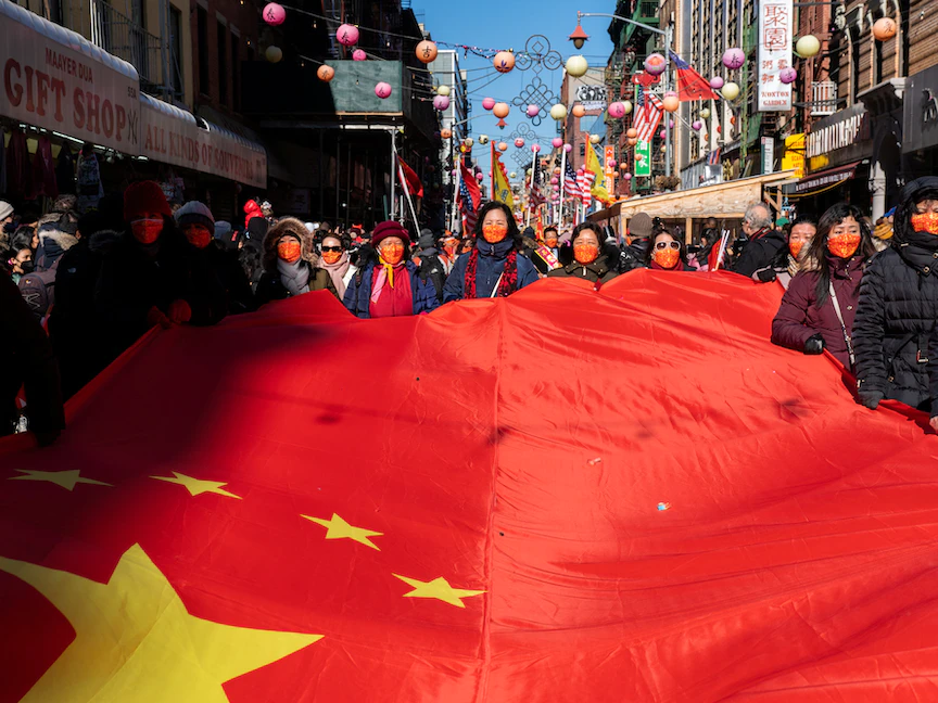 احتفالات بالسنة القمرية الجديدة في الحي الصيني بنيويورك - الولايات المتحدة - 20 فبراير 2022 - REUTERS