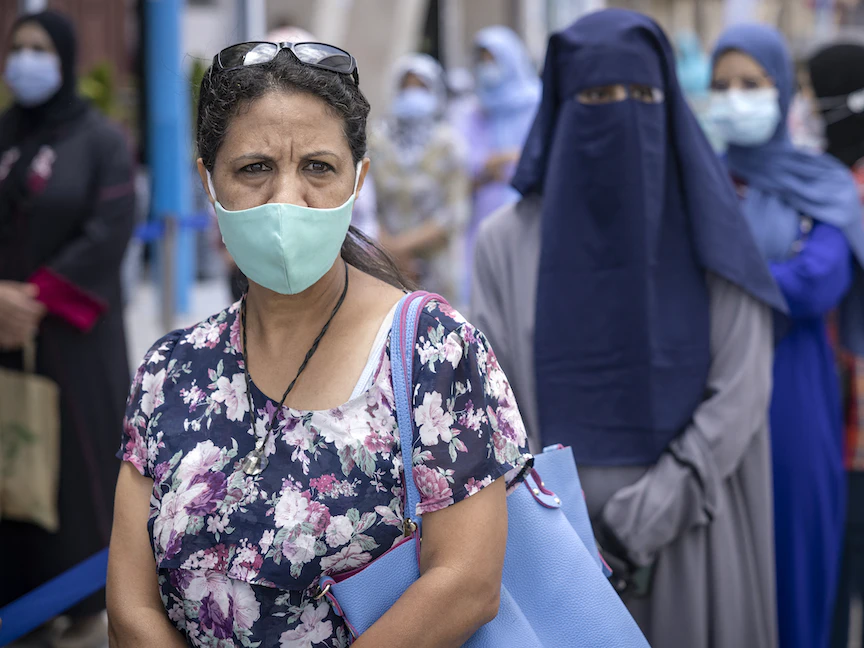 مركز تطعيم ضد كوفيد -19 في مدينة الدار البيضاء- 9 أغسطس 2021 - AFP