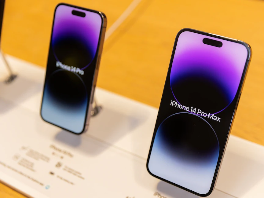 هواتف آيفون في معرض بنيويورك. 16 سبتمبر 2022 - Bloomberg