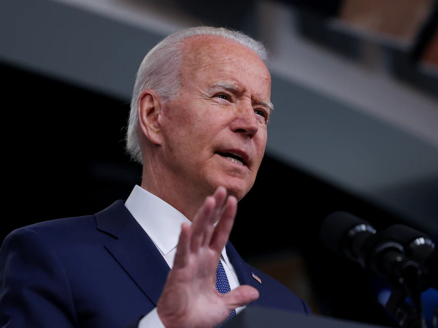 الرئيس الأميركي جو بايدن في مؤتمر صحافي سابق بالعاصمة واشنطن - REUTERS