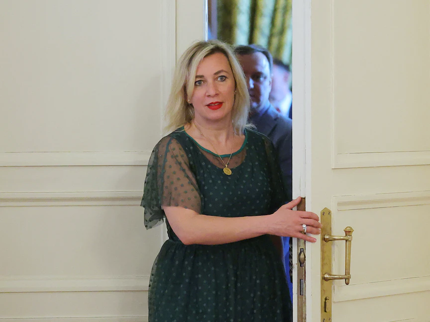 المتحدثة باسم وزارة الخارجية الروسية ماريا زاخاروفا في موسكو- 4 يوليو 2022 - REUTERS