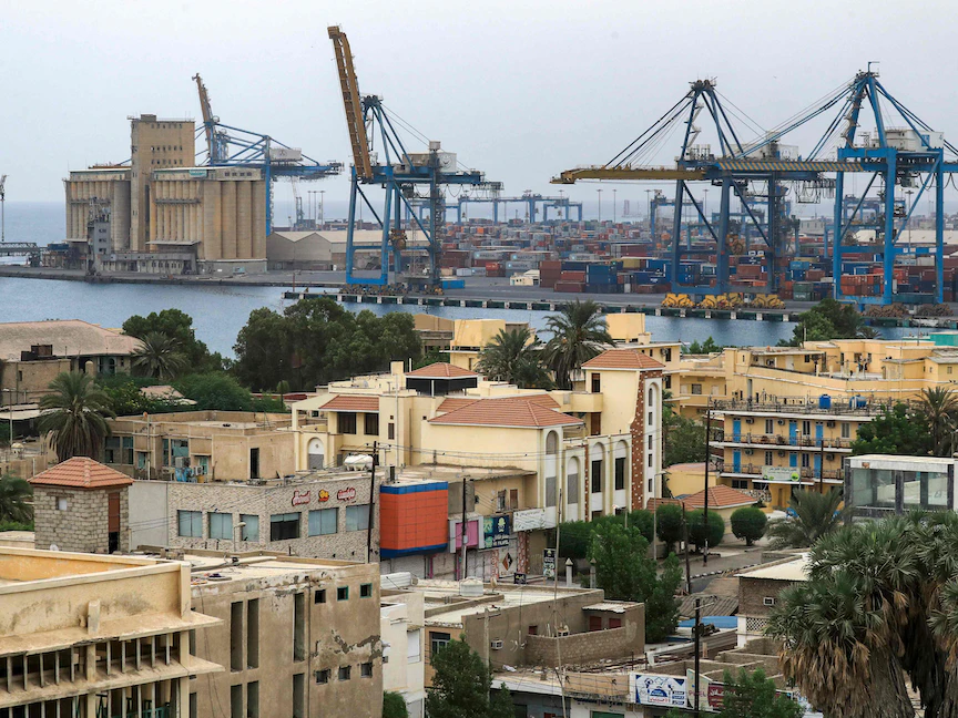ميناء بورتسودان الجنوبي على البحر الأحمر في شمال شرق البلاد - 9 أكتوبر 2021 - AFP