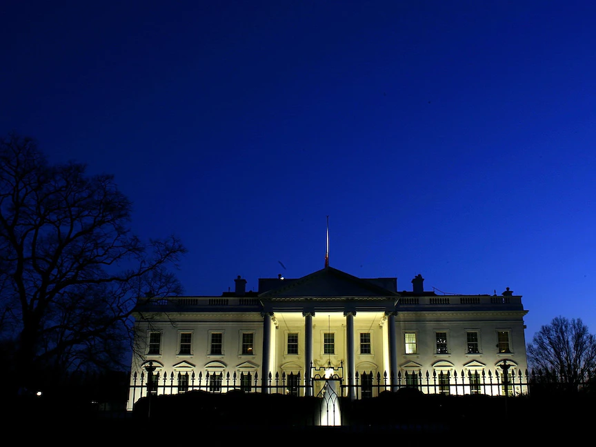 البيت الأبيض مساء 10 يناير 2007. - Getty Images