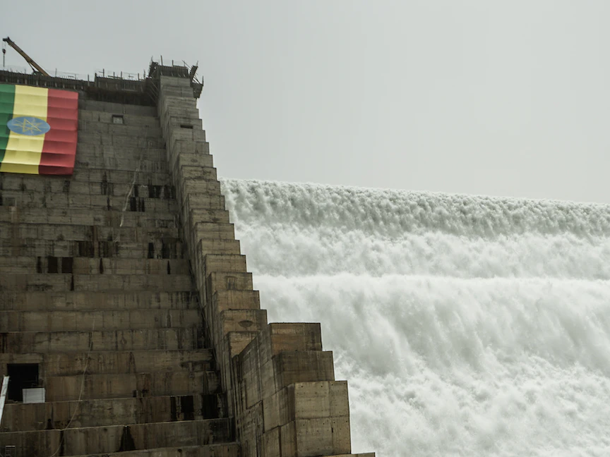 منظر عام لسد النهضة الإثيوبي في جوبا، إثيوبيا 20 فبراير 2022 - AFP