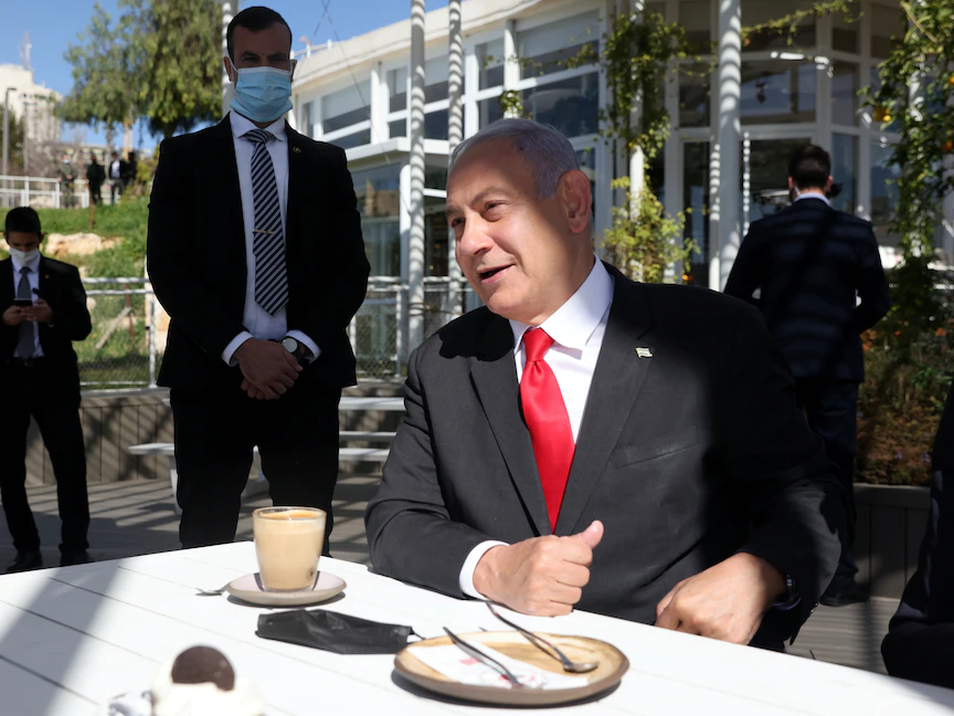 رئيس الوزراء الإسرائيلي بنيامين نتنياهو في القدس - 7 مارس 2021 - REUTERS