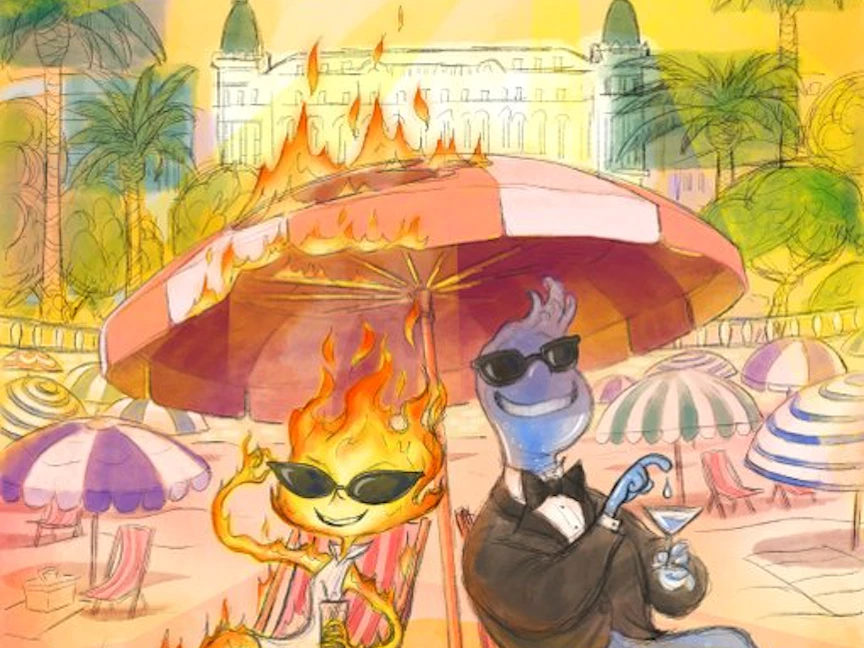 ملصق لفيلم Elemental المشارك في مهرجان كان السينمائي - twitter.com/pixarelemental