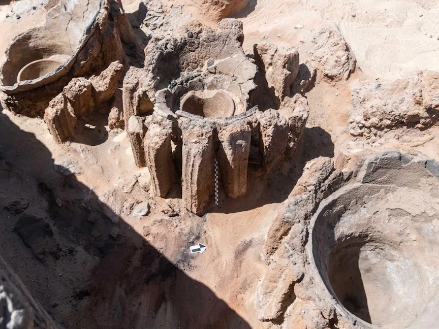 مصنع الجعة في شمال أبيدوس بمحافظة سوهاج كما رصدته البعثة الأثرية المصرية الأميركية المشتركة - وزارة السياحة والآثار المصرية