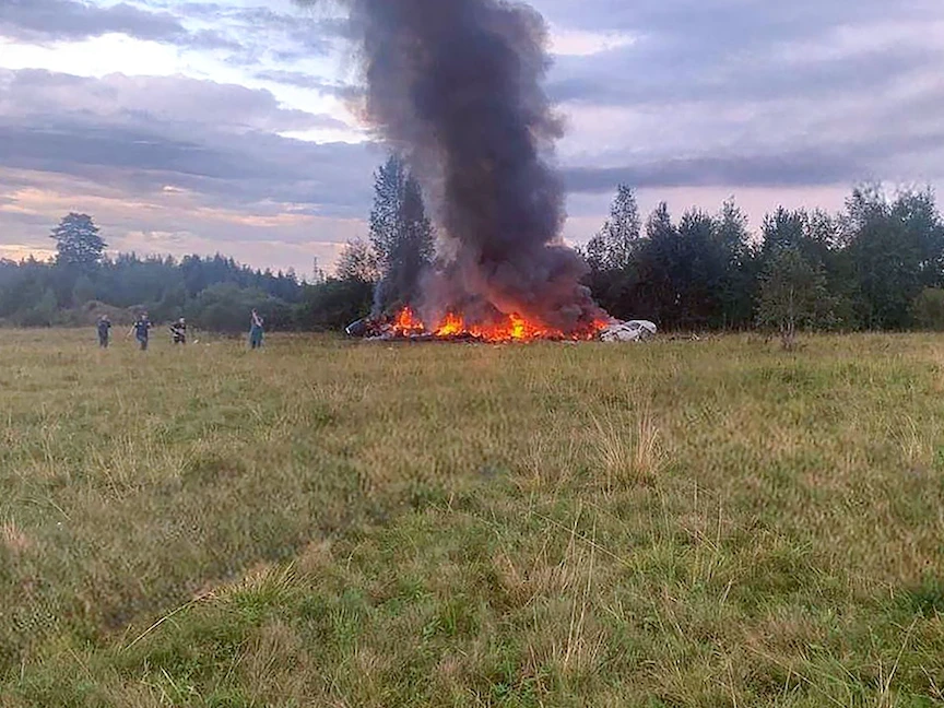 روسيا تعلن انتشال جثث جميع ضحايا تحطم طائرة قائد "فاجنر"