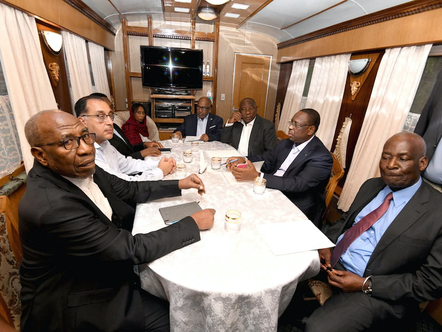 انفجارات تهز العاصمة الأوكرانية أثناء زيارة بعثة سلام إفريقية