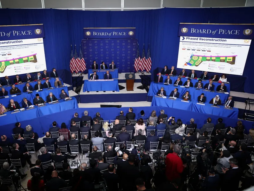 جانب من اجتماع مجلس السلام في معهد السلام الأميركي بالعاصمة واشنطن. 19 فبراير 2026 - REUTERS