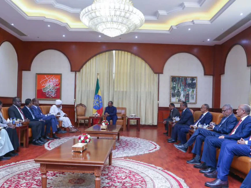 رئيس الوزراء الإثيوبي آبي أحمد يلتقي وفداً من "قوى الحرية والتغيير - المجلس المركزي" في الخرطوم السودان. 26 يناير 2023 - twitter/TSC_SUDAN