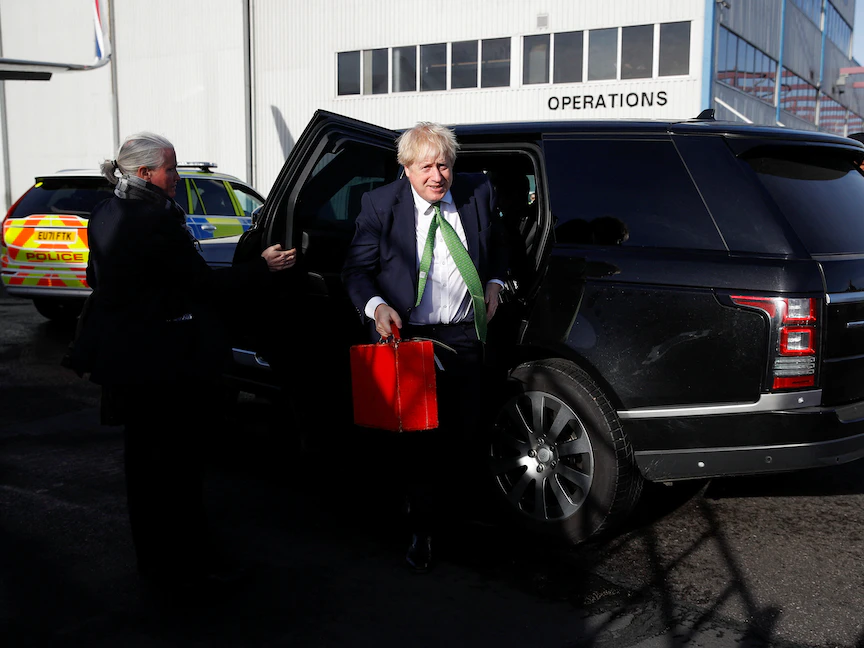 رئيس الوزراء البريطاني بوريس جونسون في لندن - 1 فبراير 2022 - REUTERS