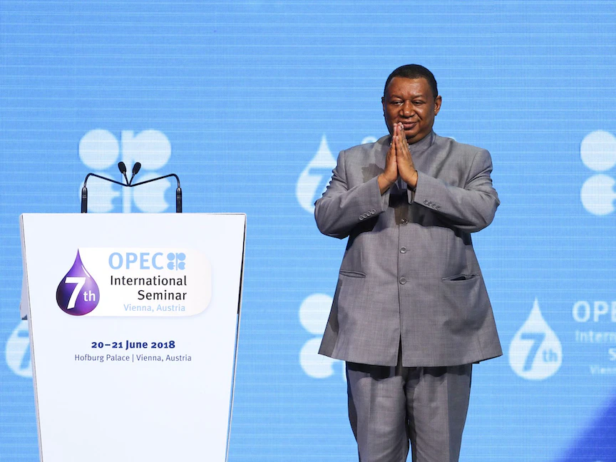 محمد باركيندو الأمين العام الراحل لمنظمة البلدان المصدرة للنفط (أوبك)- 21 يونيو 2018 - Bloomberg