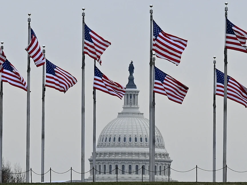 مبنى الكونجرس الأميركي في واشنطن. 25 ديسمبر 2021 - AFP