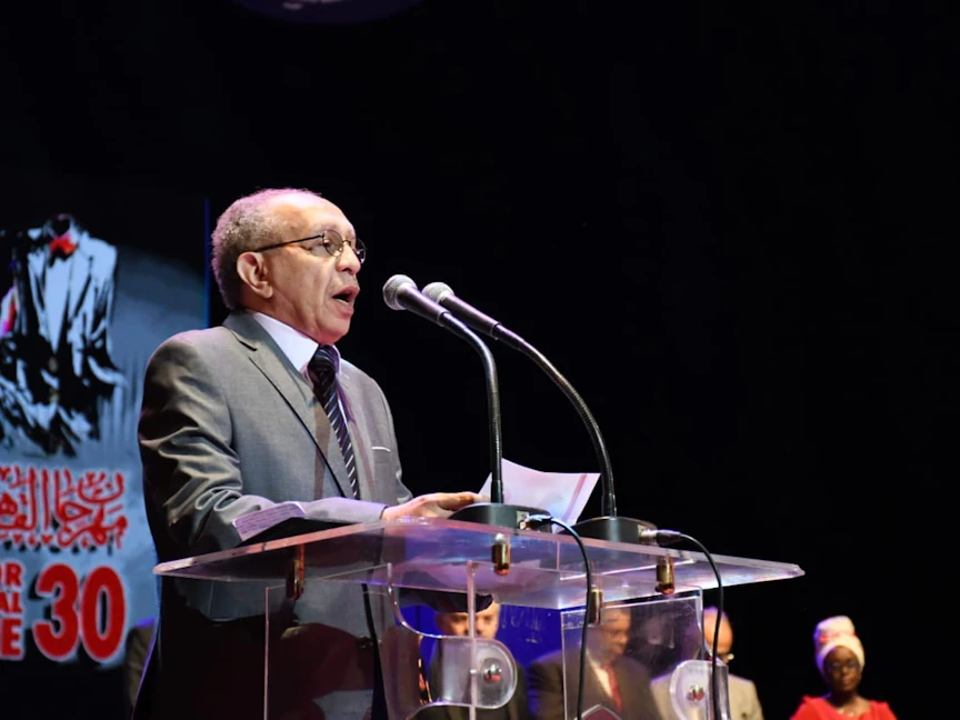 رئيس لجنة التحكيم المخرج عصام السيد يعلن جوائز الدورة 30 لمهرجان القاهرة الدولي للمسرح التجريبي، دار الأوبرا المصرية، 8 سبتمبر 2023 - facebook/cifetofficial