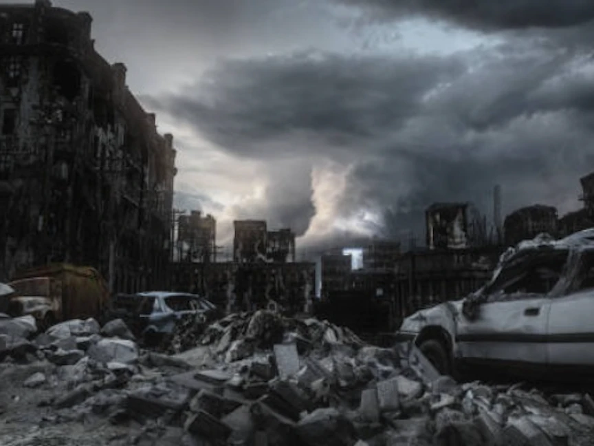 صورة تعبيرية لآثار الدمار المتوقع حال نشوب حرب نووية - Getty Images