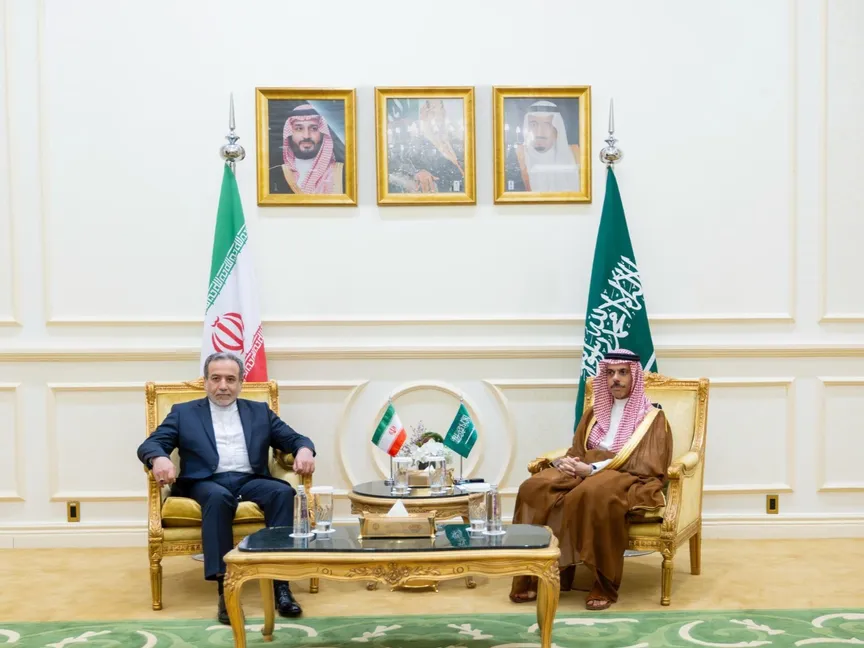 وزير الخارجية السعودي الأمير فيصل بن فرحان يستقبل نظيره الإيراني عباس عراقجي في جدة. 10 مايو 2025 - @KSAMOFA