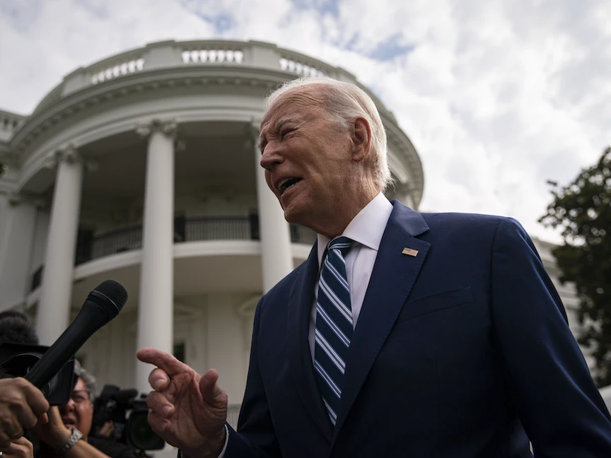 الرئيس الأميركي جو بايدن يدلي بتصريحات للصحافيين في شيكاغو. 28 يونيو 2023 - Bloomberg