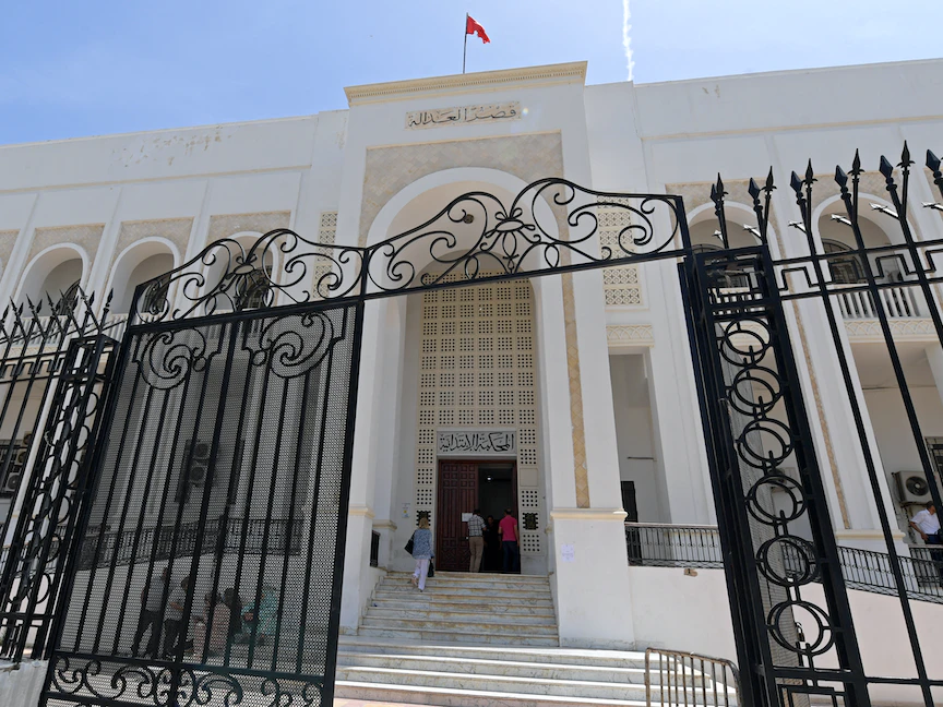 المحكمة الابتدائية بالقرب من تونس العاصمة. 6 يونيو 2022 - AFP