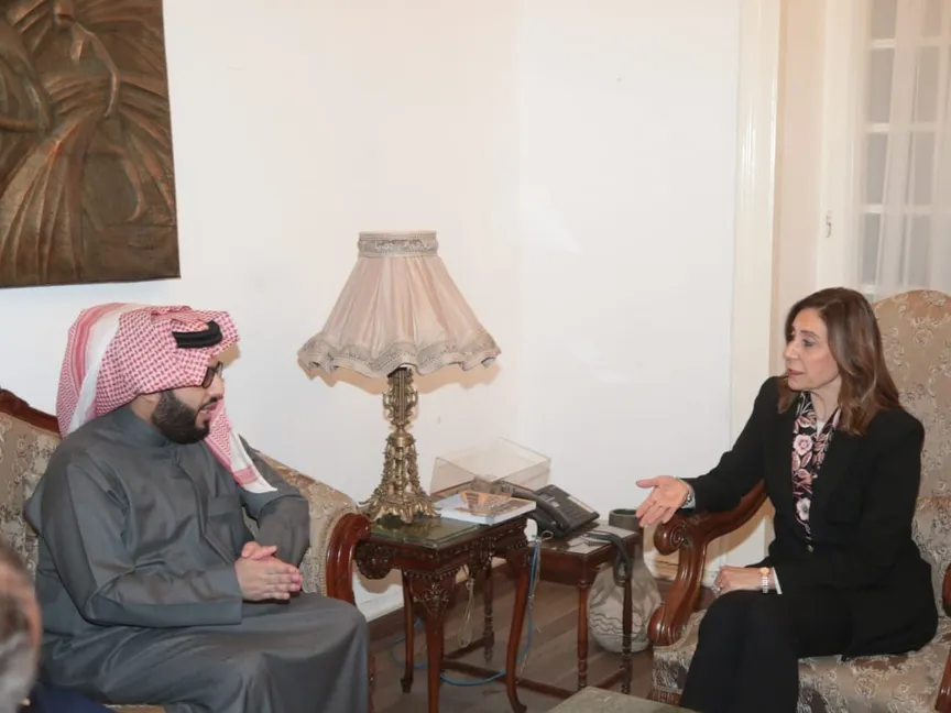 وزيرة الثقافة المصرية د. نيفين الكيلاني ورئيس هيئة الترفه السعودية المستشار تركي آل الشيخ خلال لقاء مشترك، القاهرة، 13 فبراير 2024 - facebook/EgyptianMOC