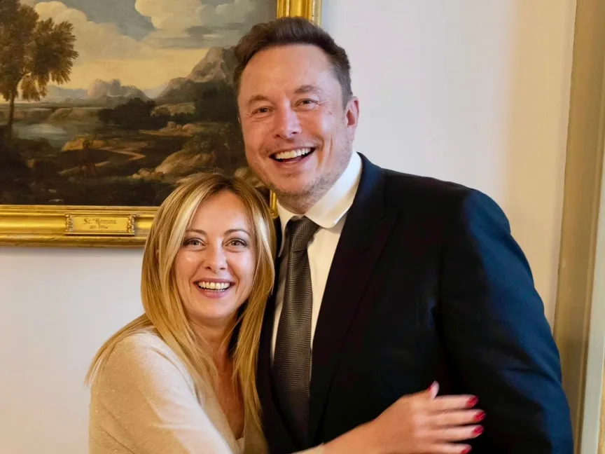 رئيسة وزراء إيطاليا جورجيا ميلوني تستقبل الملياردير الأميركي إيلون ماسك في روما. يونيو 2023 - x.com/GiorgiaMeloni