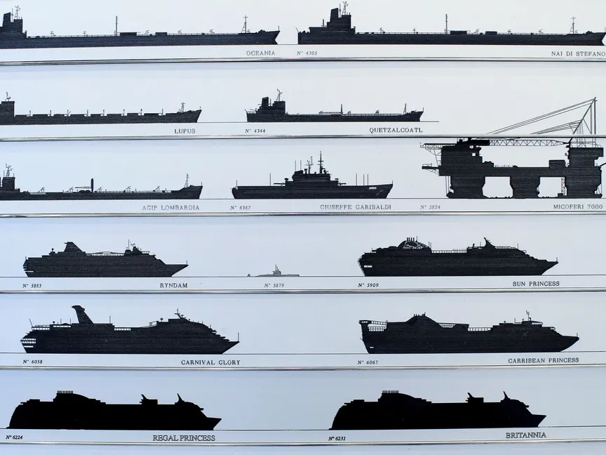 فعالية لشركة Fincantieri لبناء السفن في شمال إيطاليا تعرض منتجاتها. 21 أبريل 2016 - REUTERS