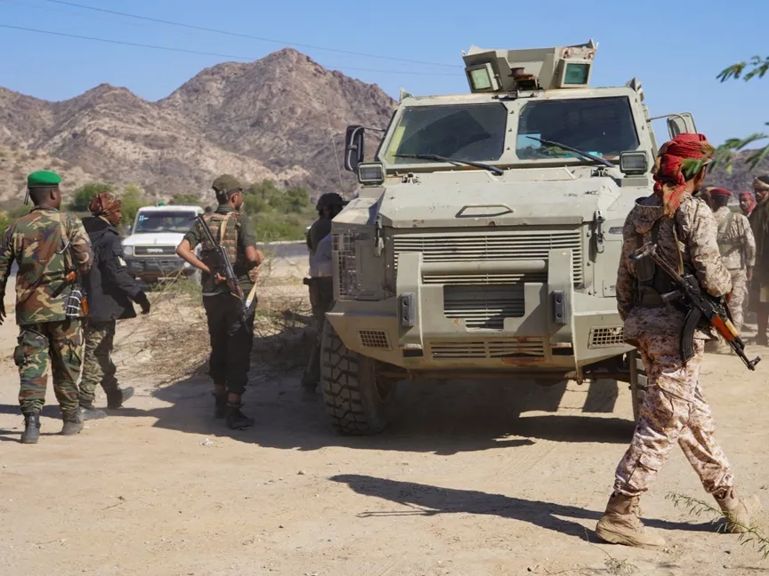 مقاتلون تابعون للمجلس الانتقالي الجنوبي باليمن في محافظة أبين. 15 ديسمبر 2025 - Reuters